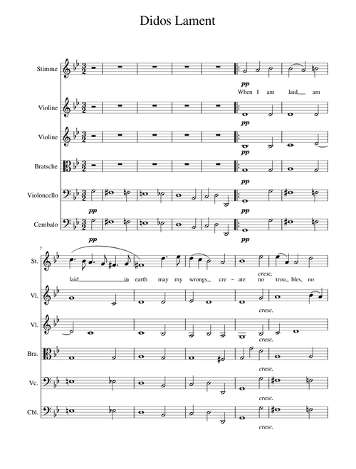 Didos lament – Henry Purcell