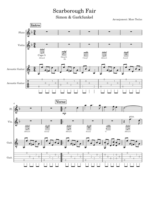 Scarborough fair – Simon & Garfunkel trio