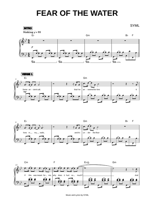 Fear Of The Water - SYML (Piano)