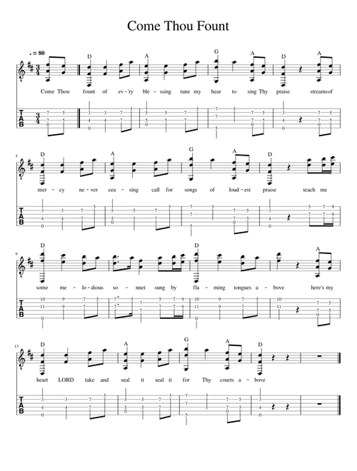 Come Thou Fount