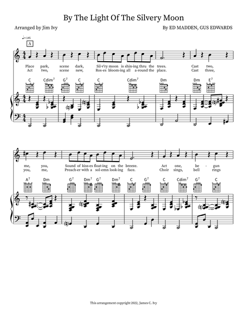 By The Light Of The Silvery Moon (Arr. Jim Ivy) - Gus Edwards (Piano Vocal)