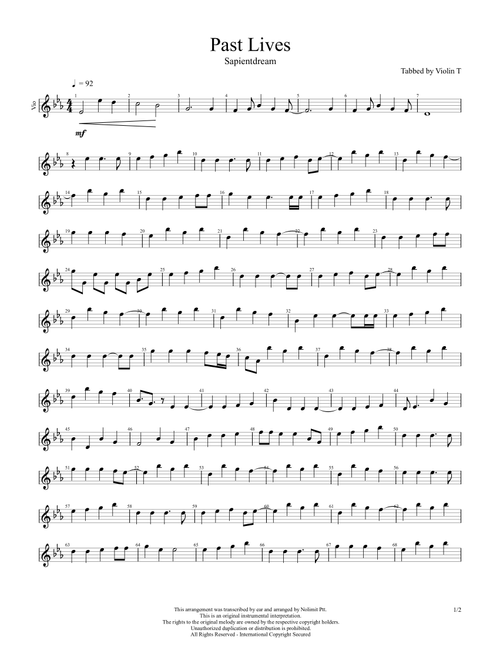 Past Lives - Säpientdream (Violin Solo)