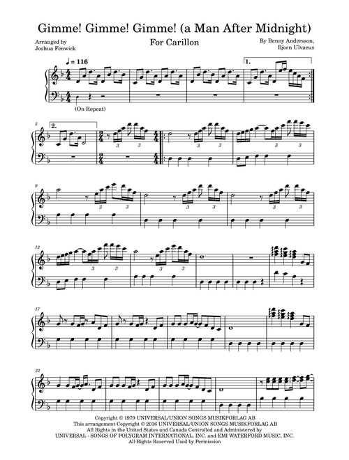 Gimme! Gimme! Gimme! (a Man After Midnight) (Arr. Joshua Fenwick) - ABBA (Instrumental Solo)