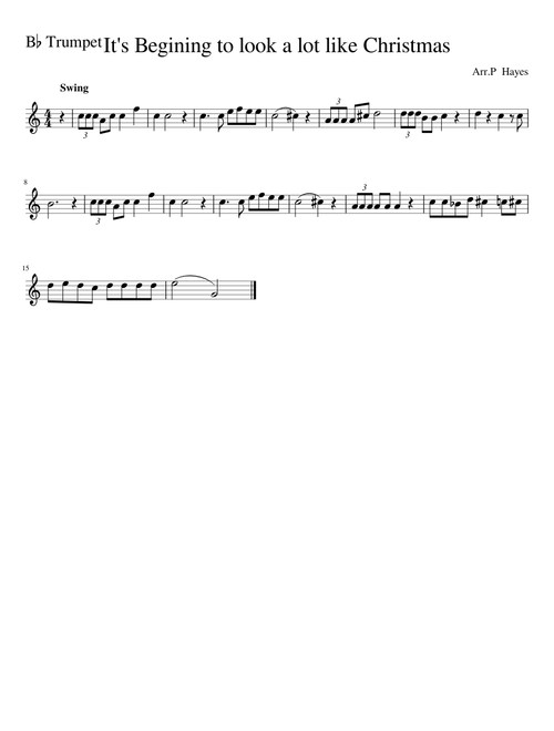 Its Beginning to look A Lot like Christmas trumpet