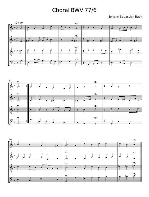 Choral - Johann Sebastian Bach