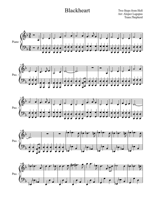 Blackheart - Two Steps from Hell on piano
