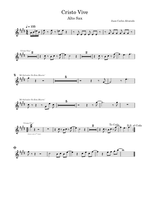 Cristo Vive - Alto Sax