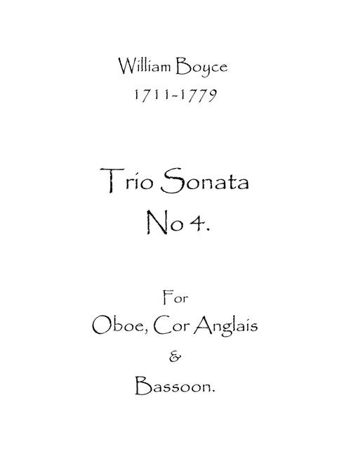 Trio Sonata No.4 (Arr. Spencer Bundy) (Woodwind Ensemble)