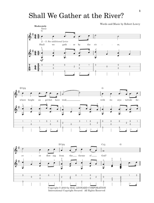 Shall We Gather At The River? - Robert Lowry (Solo Guitar)