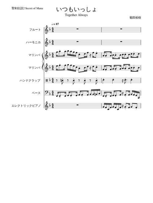 聖剣伝説2 Secret of Mana BGM sheet music by w77cf87b3f3yg1 | Play
