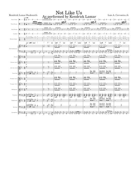 Not Like Us - Kendrick Lamar with battery percussion