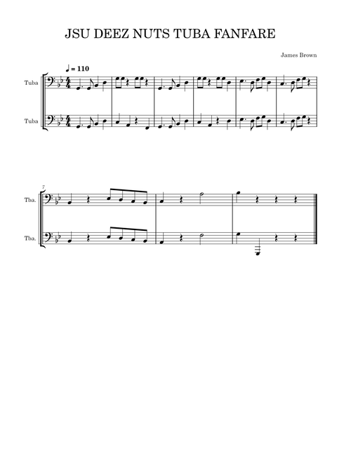 JSU DEEZ NUTS TUBA FANFARE
