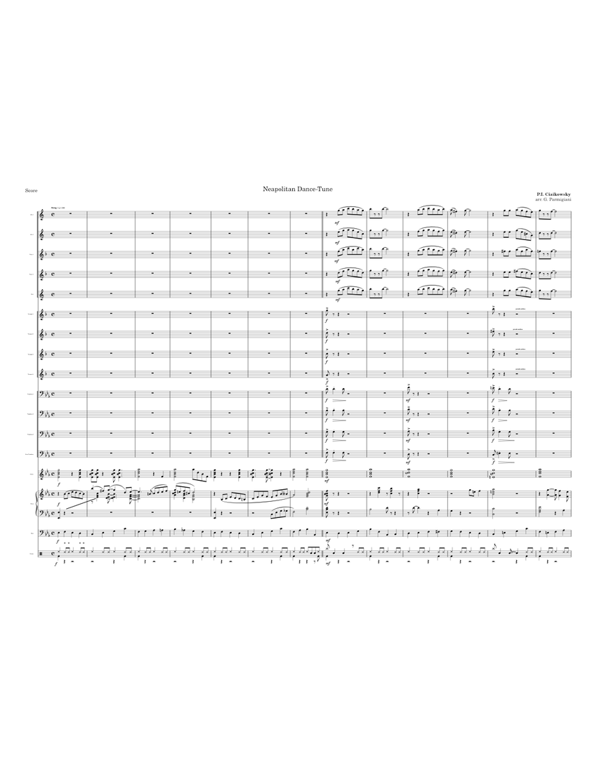 CIAIKOWSKY - Neapolitan Dance-Tune (Big Band) Sheet music for Piano ...