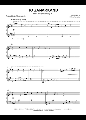 Final Fantasy X Medley (WIP) Sheet Music for Piano, Trombone