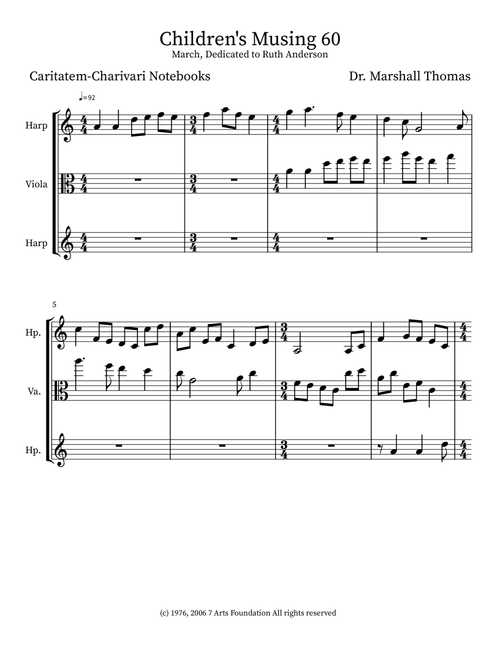 Children's Musing 60 - Celebrity Chamber Players (Small Ensemble)
