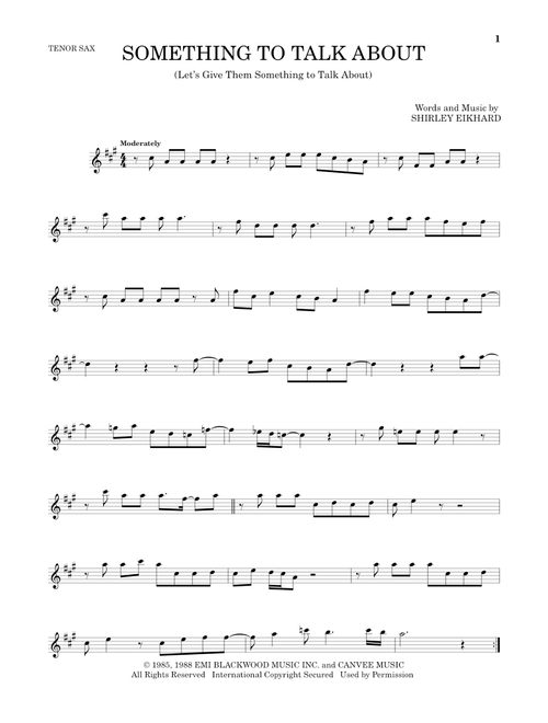 Something To Talk About (Let's Give Them Something To Talk About) - Bonnie Raitt (Tenor Sax Solo)