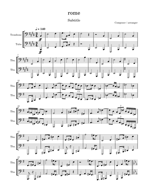 Fountains of Rome Bass Trombone and Tuba Part