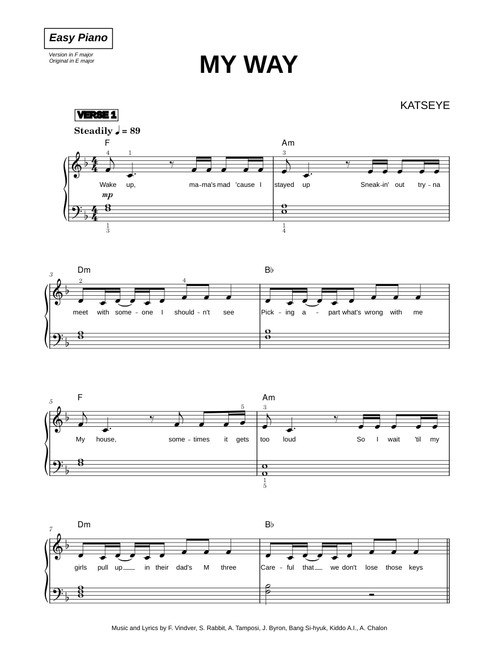 My Way - KATSEYE (Easy Piano)