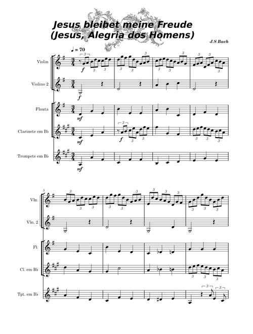 Jesu, Joy of Man's Desiring – Johann Sebastian Bach Jesu, Joy of Man's Desiring