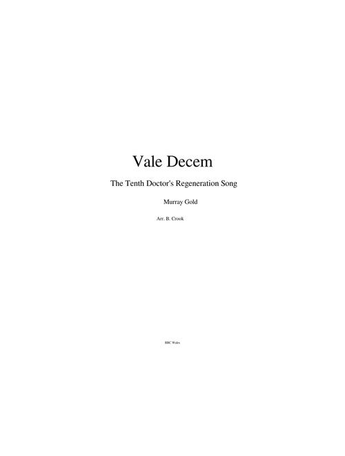 Vale Decem (Farewell Ten)