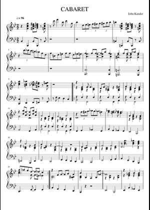 Cabaret – Cabaret Musical, Kander & Ebb, Liza Minnelli Cabaret Sheet ...