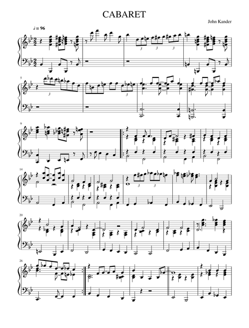 Cabaret Piano Solo