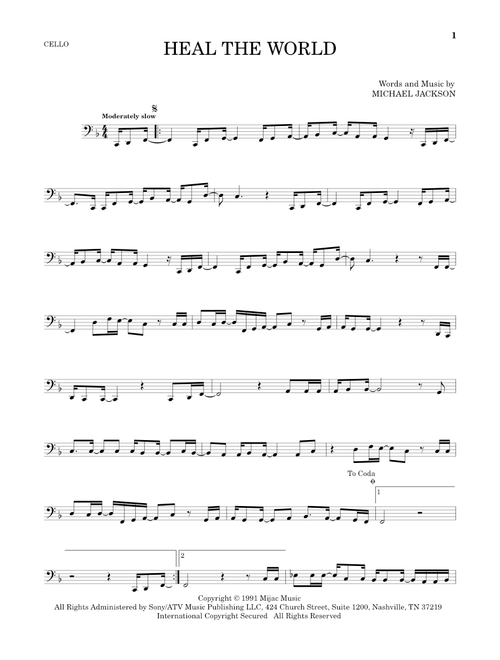 Heal The World - Michael Jackson (Cello Solo)