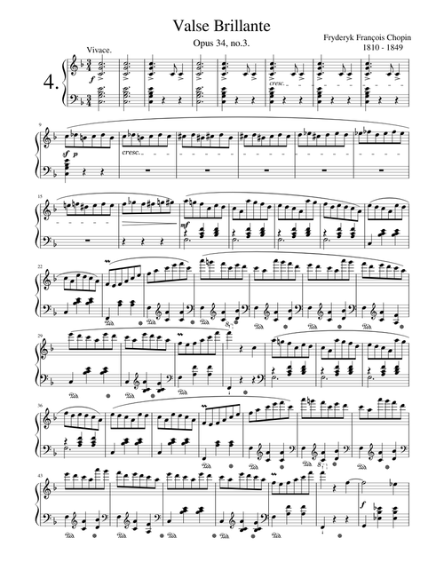 Waltz Brillante In F major - Chopin