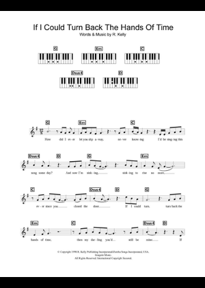 R-Kelly - If I Could Turn Back The Hands Of Time Sheet Music with