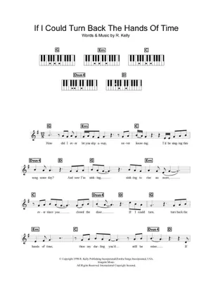 R-Kelly - If I Could Turn Back The Hands Of Time Sheet Music with R-Kelly - If I Could Turn Back The Hands Of Time Sheet Music with