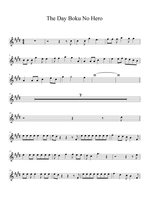 The Day Boku No Hero Violin Solo (Violin Solo)