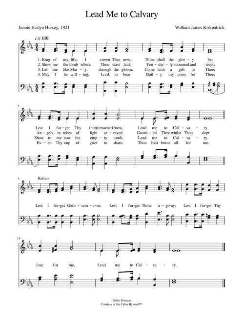 Lead me to calvary - William J. Kirkpatrick
