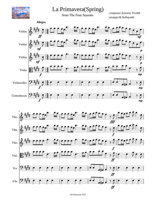La Primavera mvm. 1 Allegro from The Four Seasons