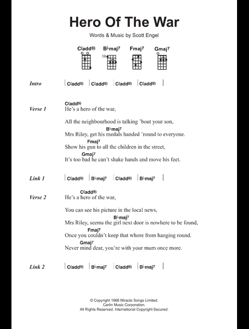 Hero Of The War - Rise Against (Ukulele)