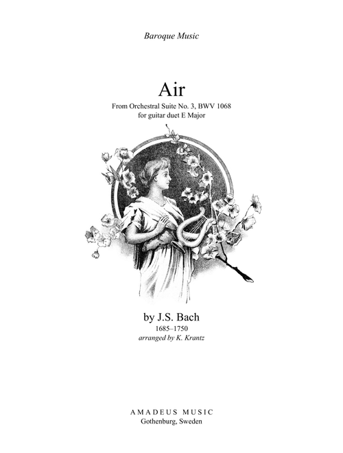 Air (on the G string) BWV 1068 (E major) for guitar duo (Arr. K. Krantz) - JS Bach (Instrumental Duet)