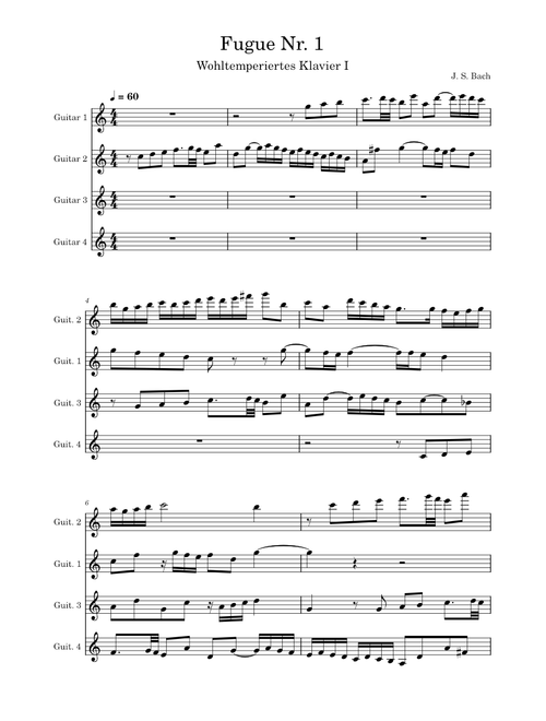 Prelude and Fugue No. 1, WTC: I – Johann Sebastian Bach
