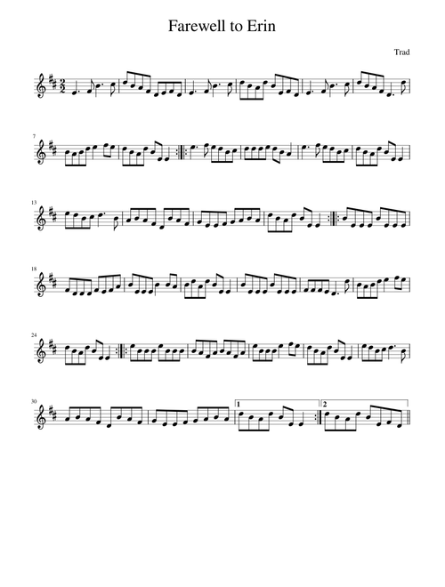 Traditional music - Farewell to Erin