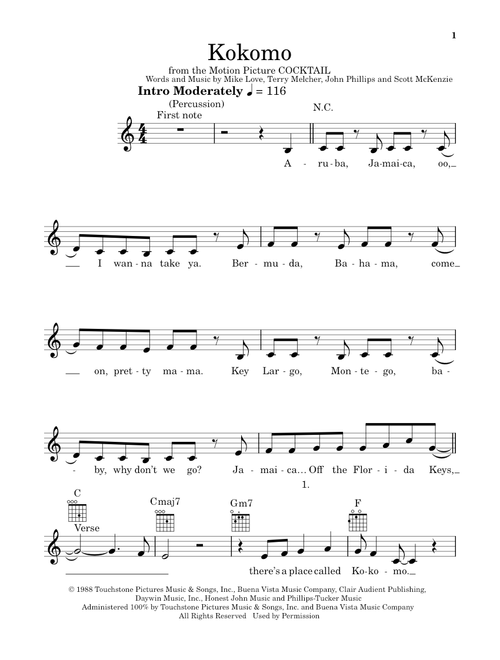 Kokomo - The Beach Boys (Ukulele)