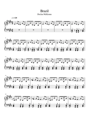 Brazil Letra Brazil – Declan McKenna Brazil - Declan McKenna Sheet Music and Tab ...