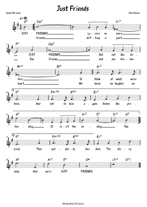 Play Official version of Just Friends Sheet Music by John Klenner