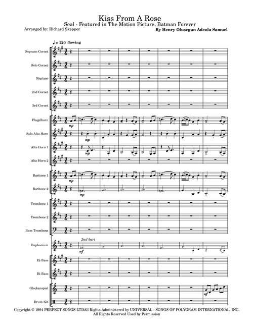 Kiss From A Rose (Arr. Richard Skepper) - Seal (Brass Band)