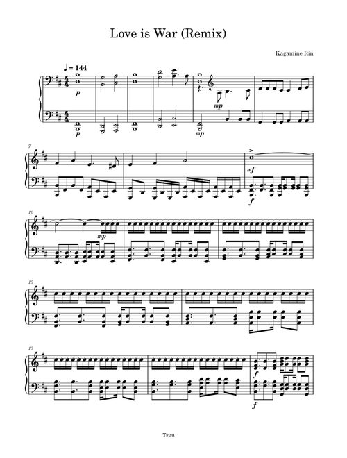 tsuu2092 | Free sheet music | Download PDF or print on Musescore.com