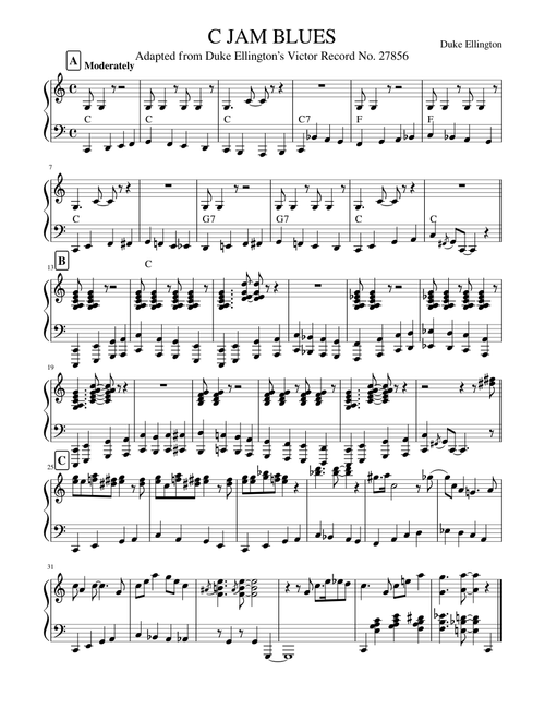 C JAM BLUES by Duke Ellington