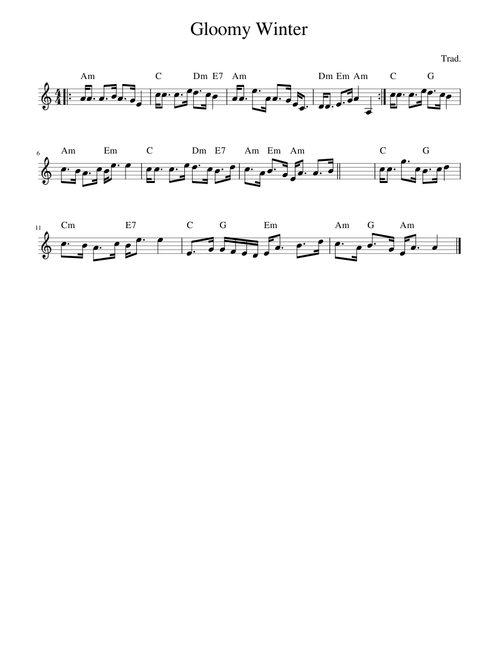 Traditional music - Gloomy Winter