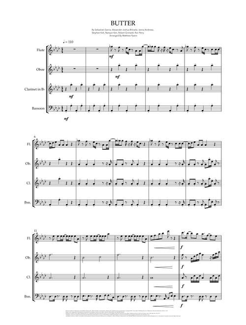 Butter (Arr. Matthew pyeon) - BTS (Woodwind Ensemble)