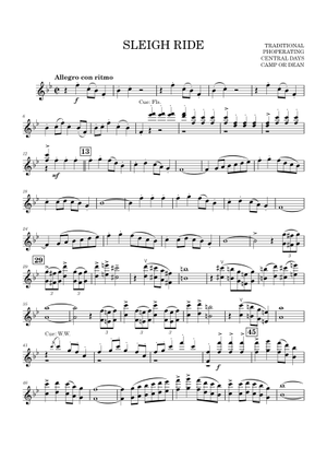 Play Official version of Sleigh Ride Sheet Music by Leroy Anderson for ...