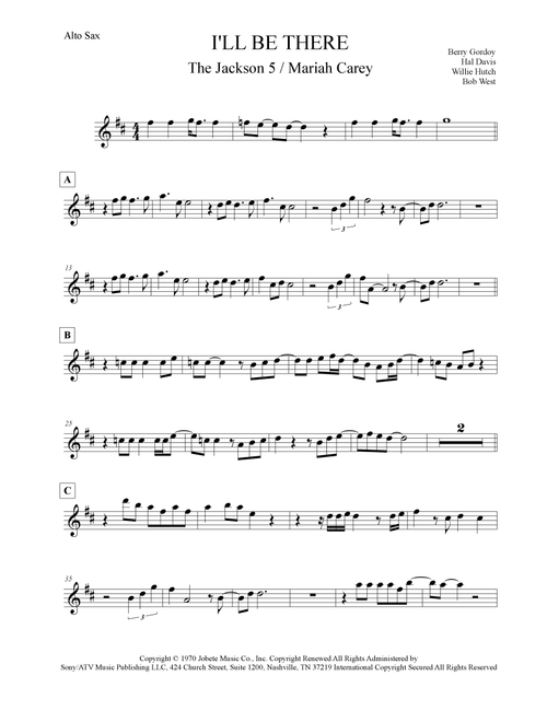 I'll Be There (Arr. Leo Silva) - Mariah Carey (Alto Sax Solo)