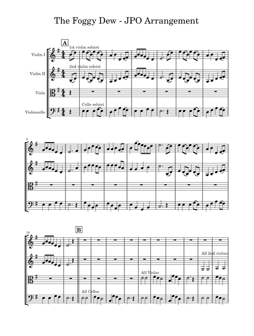 The foggy dew – Misc Traditional The Foggy Dew - JPO Arrangement