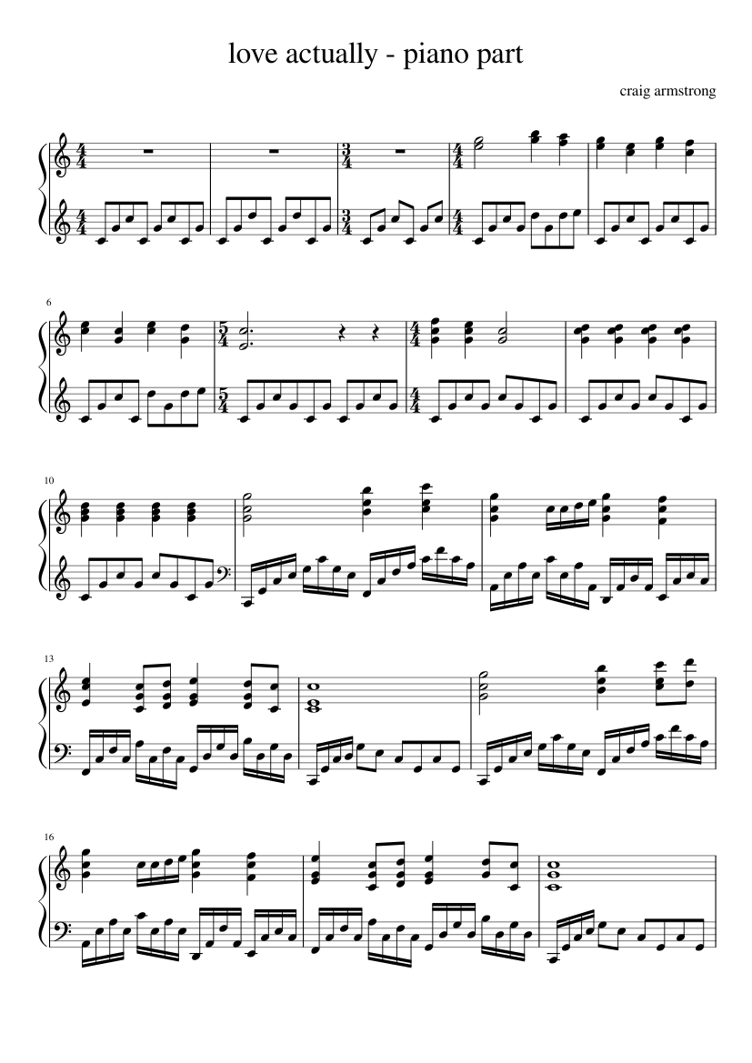 actually piano part Sheet music for Piano (Solo) | Musescore.com