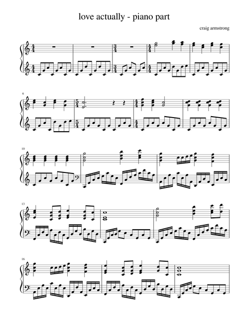 love actually - piano part